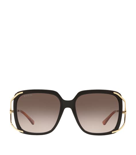 gucci web oversized metal sunglasses|oversized gucci sunglasses sale.